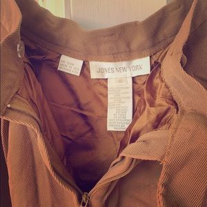 Gold wide leg small high waisted pants. Jones NY